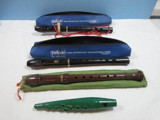 2 Peripole Angel Soprano Halo Recorder Model PB6000, Allies Recorder, The Swanson Tonette