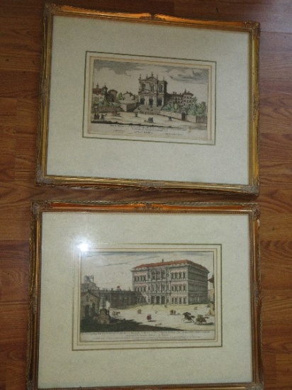 2-Antique Etching From The Collection of Brobury House Gallery by Alessandro Specchi Original
