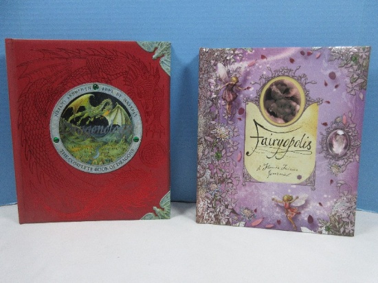2 Collectible Books Fairyopolis A Flower Fairies Journal & Dragonfly Illustrated 2003
