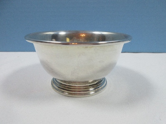 Manchester Sterling Silver 4 3/8"D Classic Design Paul Revere Style Footed Bowl Rolled Rim