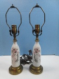 Pair Paul Hanson Oriental Hand Painted Boudoir 18