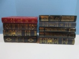 Collector Set of 7 The Waston Press Books Bound in Genuine Embossed Leather The Library of