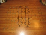 Lot Wall D‚cor Mount Wrought Iron Plate Display Racks Gold Tone & Black Finishes Scrollwork