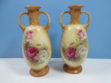 Exquisite Pair Early Porcelain 10 3/4