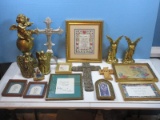 Lot Religious Polyresin Stone Texture 14 1/4