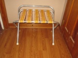Rare Find! Folding Aluminum Frame Retro Luggage Rack w/4 Nylon Straps- Circa 1950's. Est. $50-