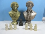 Lot Polyresin Composers Mozart/Beethoven 17