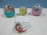 3 Gashapon Capsule Toys Pok‚mon Writing in Japanese & Other