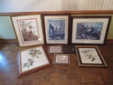 Lot Framed Artwork Prints Lithograph Titled 