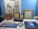 Lot Novelty/Whimsical Plaques Polyresin Slate Finish Heart, Religious Saying/Scripture, Love