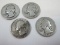 4 Washington Silver Quarter Coins 1936, 1942, 1944-S San Francisco and 1952 90% Silver Total