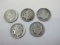 5 Roosevelt Silver Dime Coins 2 are 1952-D, 1953-D, 1958-D, 1960-D All Have Denver Mint Mark
