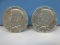 2-1964 Kennedy Silver Half Dollar Coins Philadelphia No Mint Mark 90% Silver Wgt. 25 G