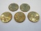 5-2000-P Sacagawea Golden Tone One Dollar Coins Philadelphia Mint Mark