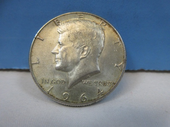 1964-D Kennedy Half Dollar Silver Coin Denver Mint Mark 90% Silver Wgt. 12.5 G