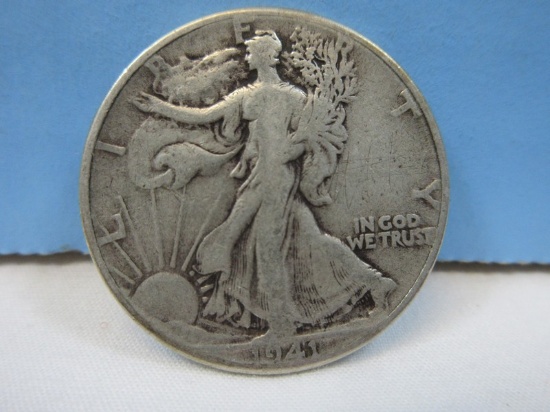 1941 Walking Liberty Silver Half Dollar Coin Philadelphia No Mint Mark 90% Silver Wgt. 12.5 G
