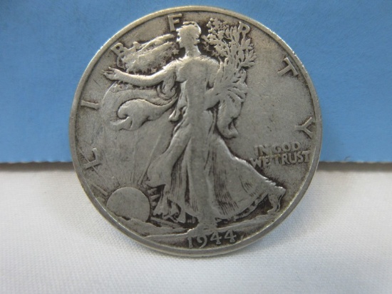 1944-S Walking Liberty Silver Half Dollar Coin San Francisco Mint Mark 90% Silver Wgt. 12.5 G