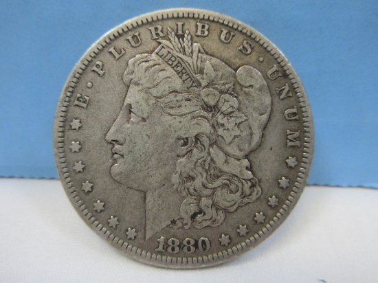 1880 Early Morgan Silver Dollar Coin Philadelphia No Mint Mark 90% Silver