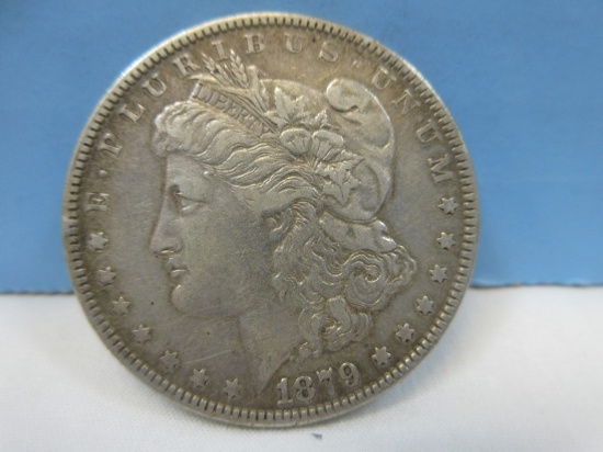 1879 Early Morgan Silver Dollar Coin Philadelphia No Mint Mark 90% Silver