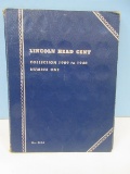#1 Coin Folder w/ 64 Lincoln Head Cention Wheat Penny Coins Collection 1909-1940