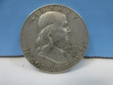 1959 Franklin Silver Half Dollar Coin Liberty Bell Philadelphia No Mint Mark Wgt. 12.5 G