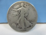 1943-D Walking Liberty Silver Half Dollar Coin Denver Mint Mark 90% Silver Wgt. 12.5 G