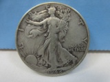1942 Walking Liberty Silver Half Dollar Coin Philadelphia No Mint Mark 90% Silver Wgt. 12.5 G
