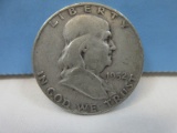 1952-D Franklin Silver Half Dollar Coin Liberty Bell Denver Mint Mark Wgt. 12.5 G