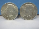 2-1964 Kennedy Silver Half Dollar Coins Philadelphia No Mint Mark 90% Silver Wgt. 25 G
