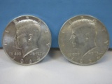 2-1964 Kennedy Silver Half Dollar Coins Philadelphia No Mint Mark 90% Silver Wgt. 25 G