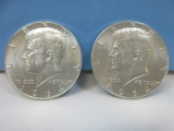 2-1964 Kennedy Silver Half Dollar Coins Philadelphia No Mint Mark 90% Silver Wgt. 25 G