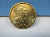 5-2000-P Sacagawea Golden Tone One Dollar Coins Philadelphia Mint Mark