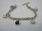 Sterling Silver Chain Bracelet w/ Multiple 