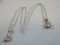 Sterling Silver Cable Chain Necklace w/ Cubic Zirconia Solitaire Floating Pendant in Presentation