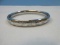 Sterling Silver Engraved Flower and Foliage Hinged Bangle Bracelet Stamped CA Possible Carl