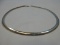 Sterling Silver Flexible Italian Flat Omega Chain Necklace Choker Wgt. 29 G