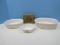 Lot Corningware French White Casserole Baking Dishes- 2.8 Liters/1.8 Liters, Blue Cornflower-