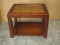 Fruitwood Finish Mid Century Modern Style End Table (Some Wear)