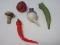 Rare Find Mary Kirk Kelly Alabama Artisan Realistic Artist Signed 4 Figural Vegetables and