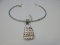 Fashion Statement 925 Sterling Silver Round Classic Choker Necklace w/ Sterling Cowrie Shell