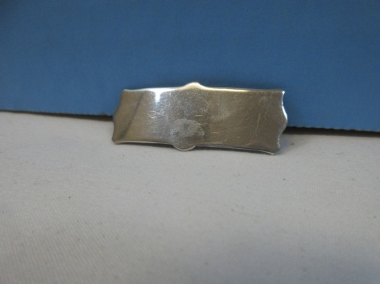Sterling Silver Ladies Hair Clip Barrette 1 3/4" x 3/4"