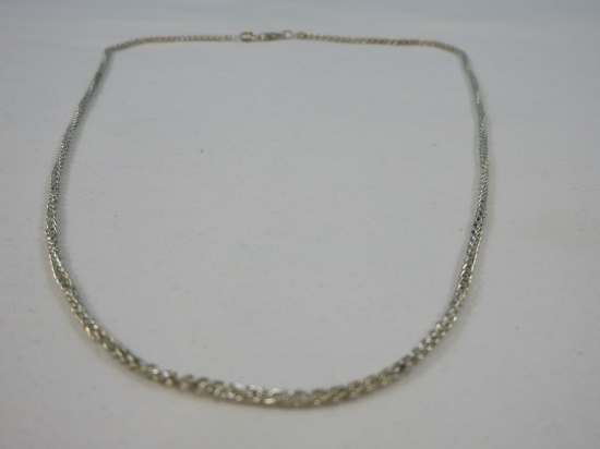 Sterling Silver 20" Rope Chain Necklace Wgt. 6 G