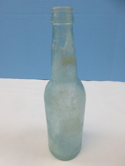 Scarce Find Antique Adolphus Busch Beer Bottle 9 5/8" Aqua Glass Bottle Base Embossed AB