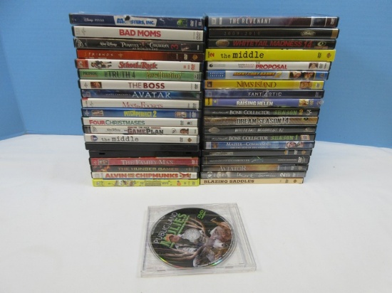 38 MISc DVD Video Discs The Hunger Games, SpongeBob SquarePants, Avatar, Four Christmases