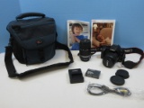Lot Canon EO5 Rebel XSI Digital Camera w/ Charger, 2 Zoom Lens, Remote Control, and Camera