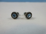 Pair Dazzling Sterling Silver Brighton 1/4