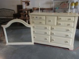 Vaughan Collection Bassett Furniture Tall 9 Drawer Dresser Country Farmhouse Style