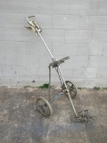 Vintage Golf Bag Caddy Push-Pull Golf Bag Cart