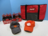 Collectibles Coca-Cola Red/Black/Grey Tote Bag, 2 Clemson Embroidery Tiger Paw Logo