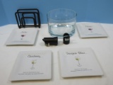 Lot Wine Bottle Cap, Pour Spout, Set of 4 Pottery Barn Wine Guide 6 3/8